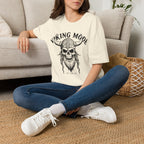 Viking Mode T-Shirt — Skull Horned Helmet Graphic