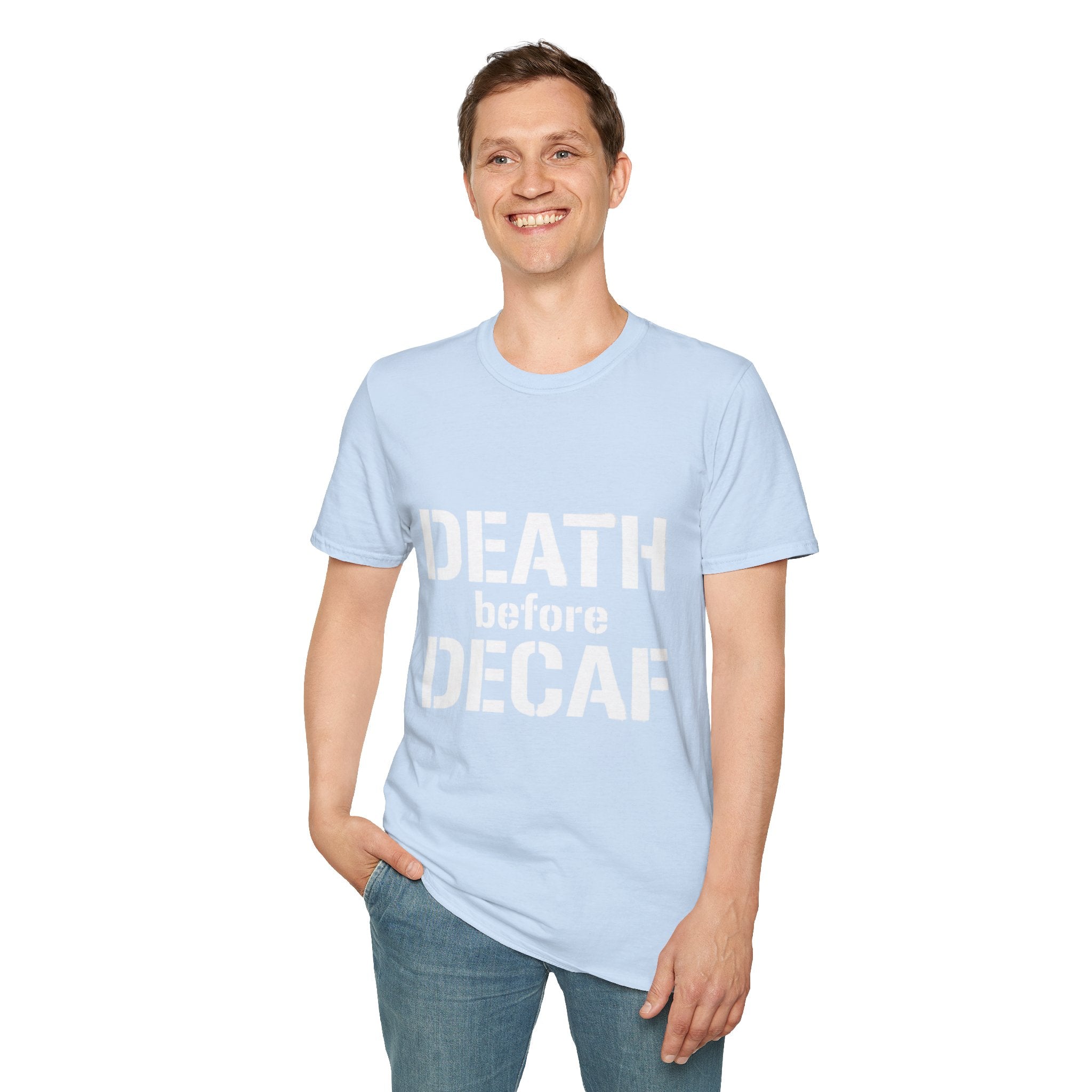 Death Before Decaf T-Shirt — Funny Coffee Lover Tee