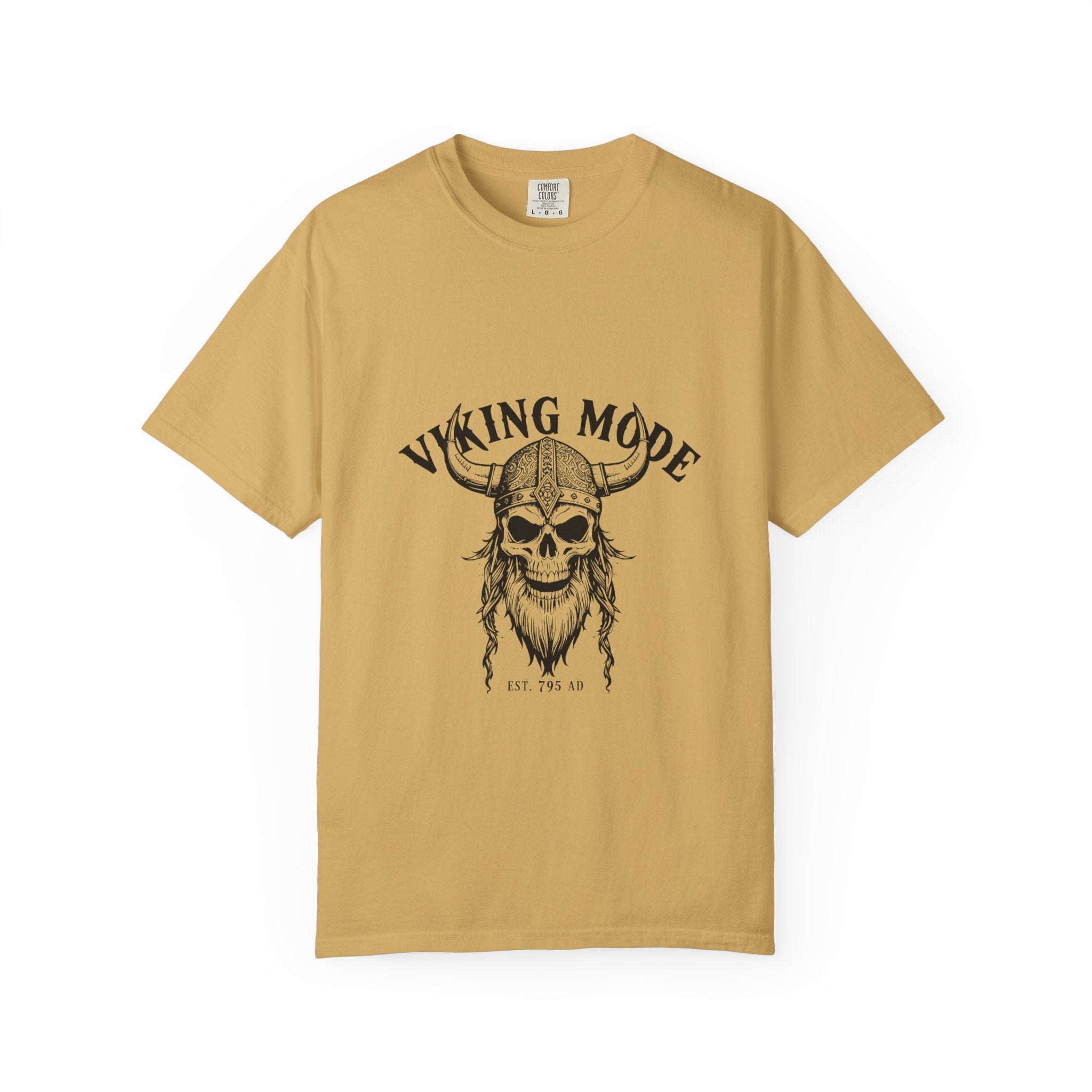 Viking Mode Skull Viking T-shirt | Norse Helmet Skull Graphic Tee
