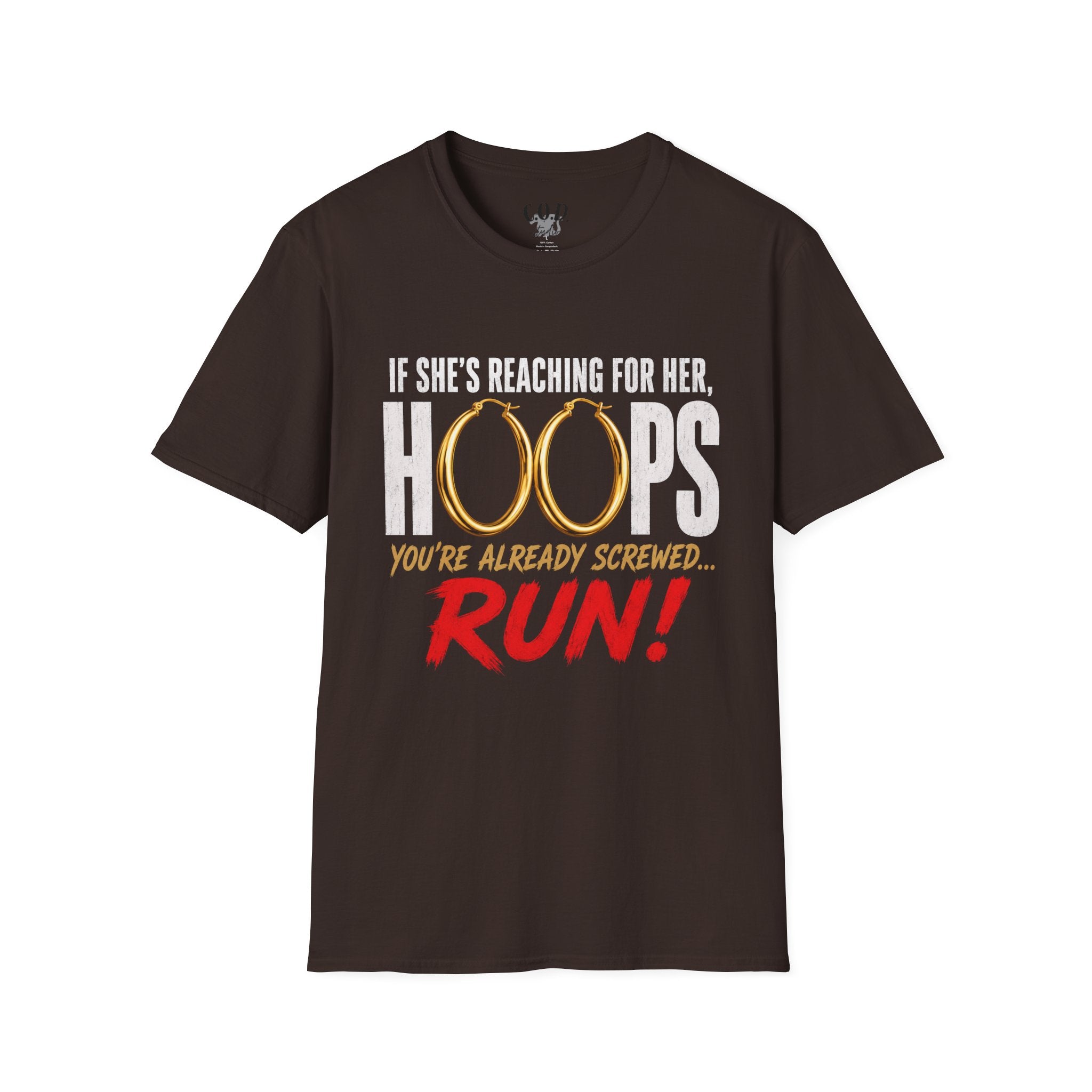 T-Shirt — "If She's Reaching for Her Hoops" Graphic Tee