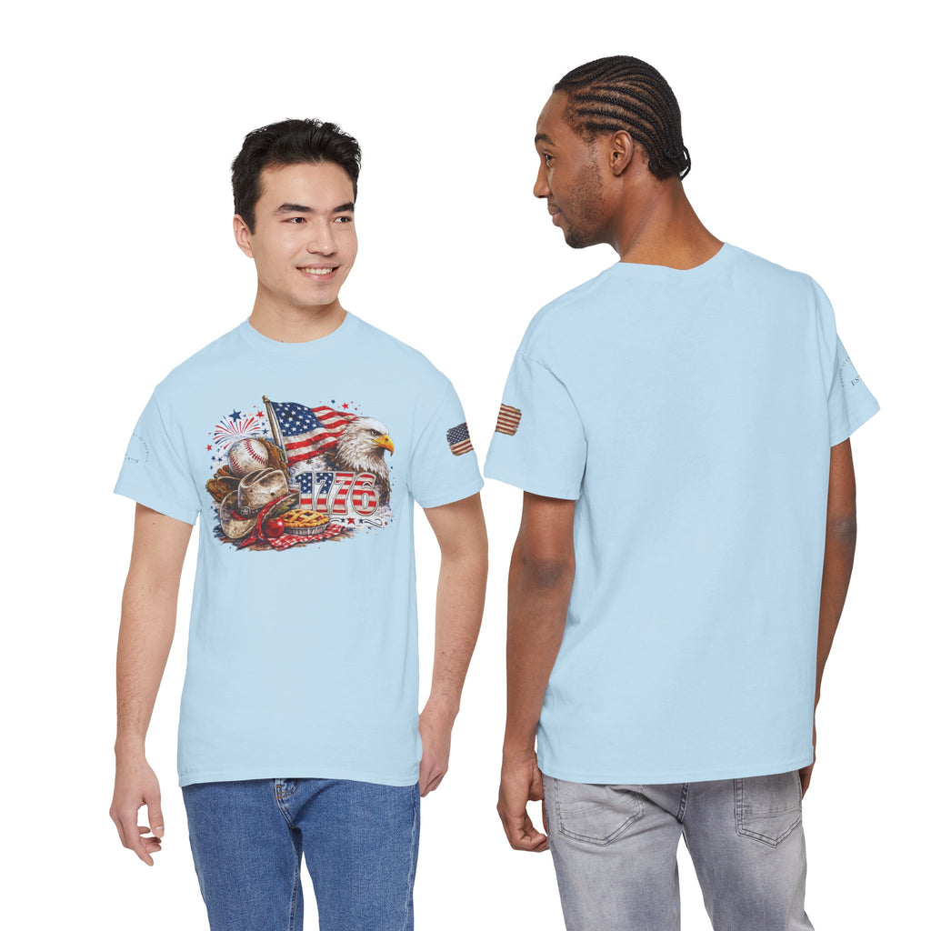 Patriotic Eagle American Flag T-Shirt — USA 1776 Military Tribute Tee
