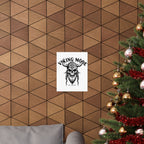 Viking Mode Skull Poster | Matte Vertical Poster
