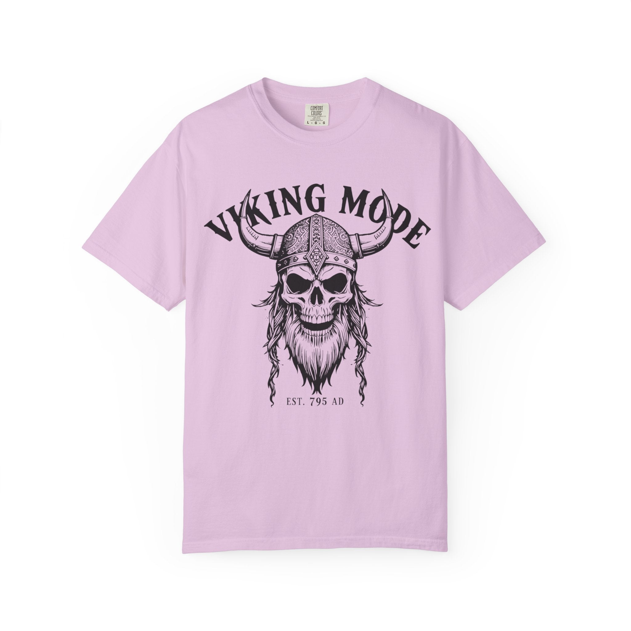 Viking Mode T-Shirt — Skull Viking Helmet Graphic Tee