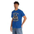 T-Shirt — "E-4 Mafia" Graphic Tee: "When You Want It Done, But You Don’t Care How" Vintage-Style Food Humor