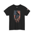 Patriotic Soldier Silhouette Tee — American Flag Military Veteran T-Shirt