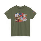 Patriotic Eagle American Flag T-Shirt — USA 1776 Military Tribute Tee