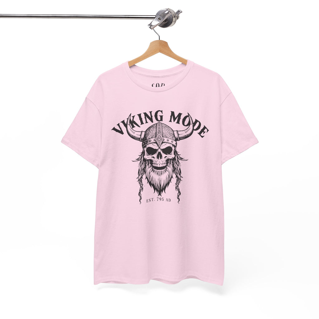 Viking Mode Skull Viking T-shirt | Norse Helmet Skull Graphic Tee