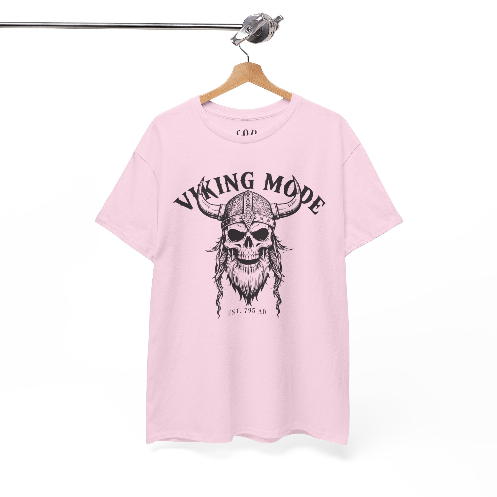 Viking Mode Skull Viking T-shirt | Norse Helmet Skull Graphic Tee