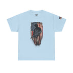 Patriotic Soldier Silhouette Tee — American Flag Military Veteran T-Shirt