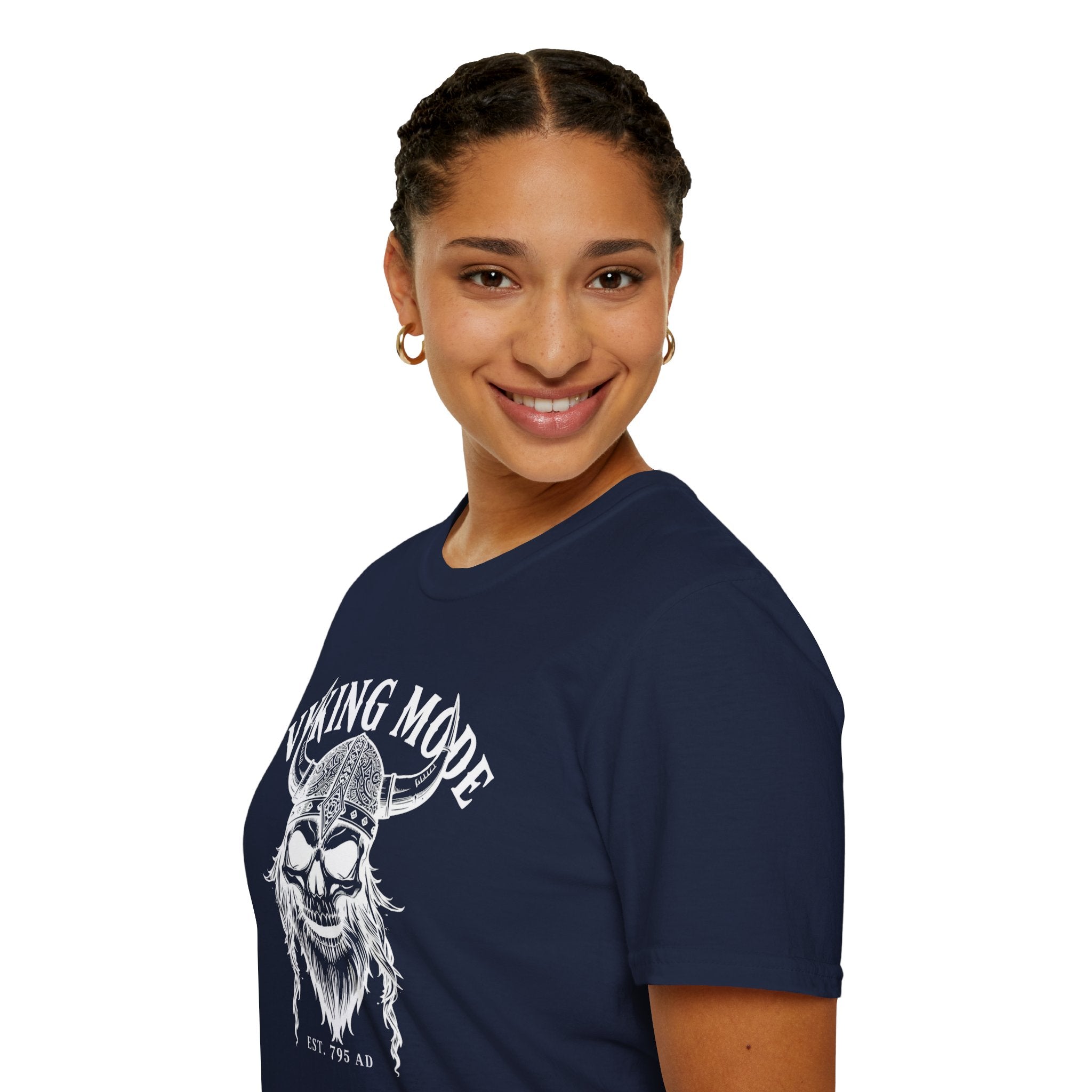 Viking Mode T-Shirt — Skull Horned Helmet Graphic