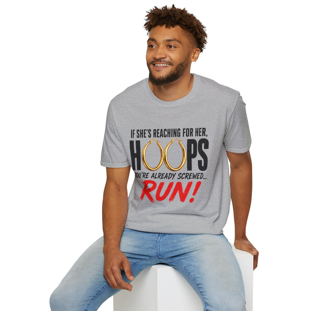T-Shirt — "If She's Reaching for Her Hoops" Graphic Tee