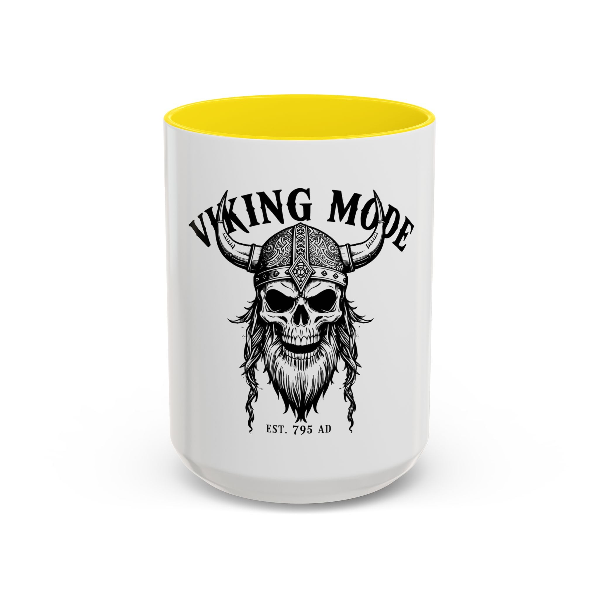 Viking Mode Skull Viking Mug | Accent Coffee Mug 11oz 15oz