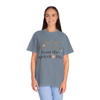 T-Shirt — “I Get My Popcorn From The Apricot Tree” Script Graphic Tee | Hymns | LDS |