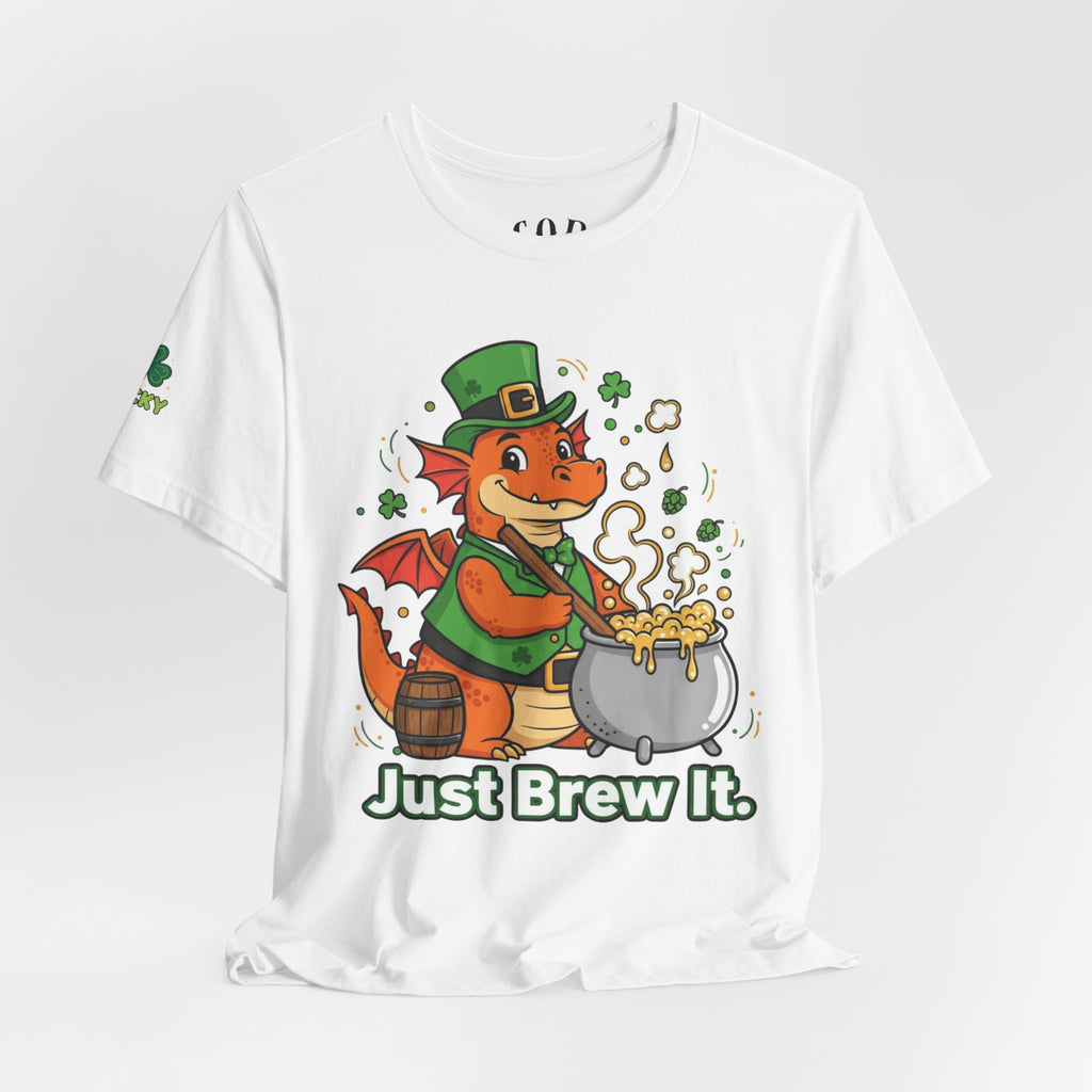 Leprechaun Dragon Brewing 'Just Brew It' T-Shirt | St. Patrick's Day
