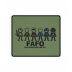 FAFO Military Crew Desk Mat — "Fuck Around and Find Out" Tactical Gaming/Office Mousepad