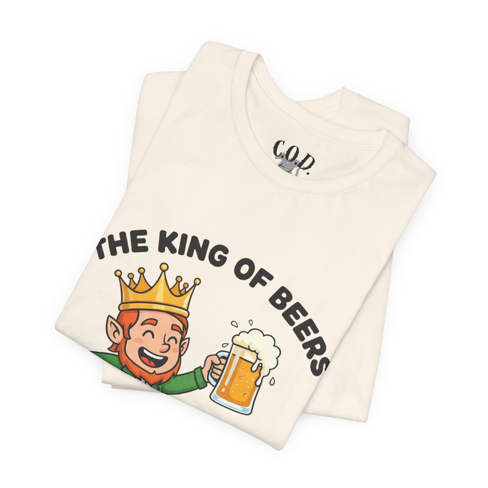 The King of Beers Tee | Leprechaun Holding Beer, St. Patrick's Day Shirt