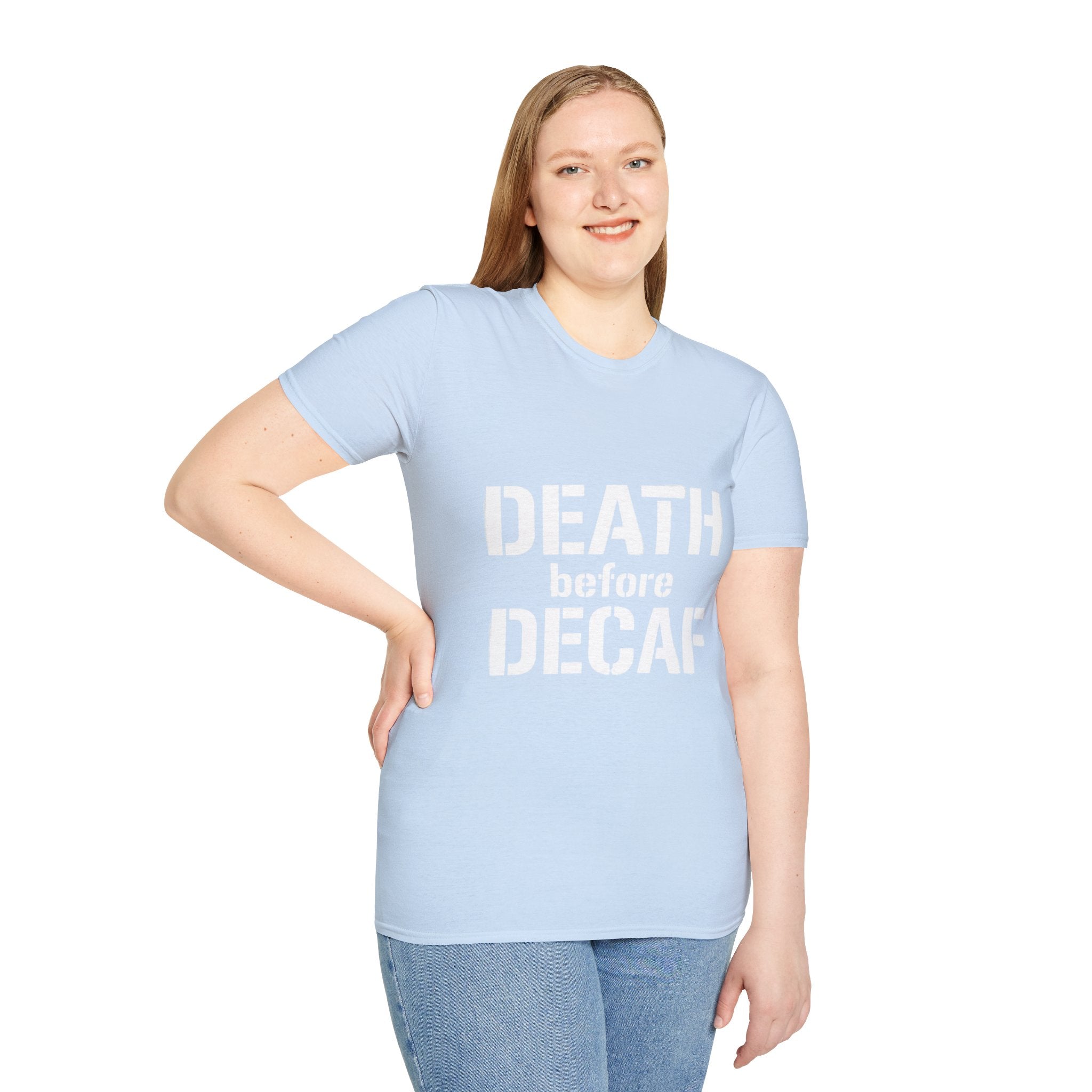 Death Before Decaf T-Shirt — Funny Coffee Lover Tee