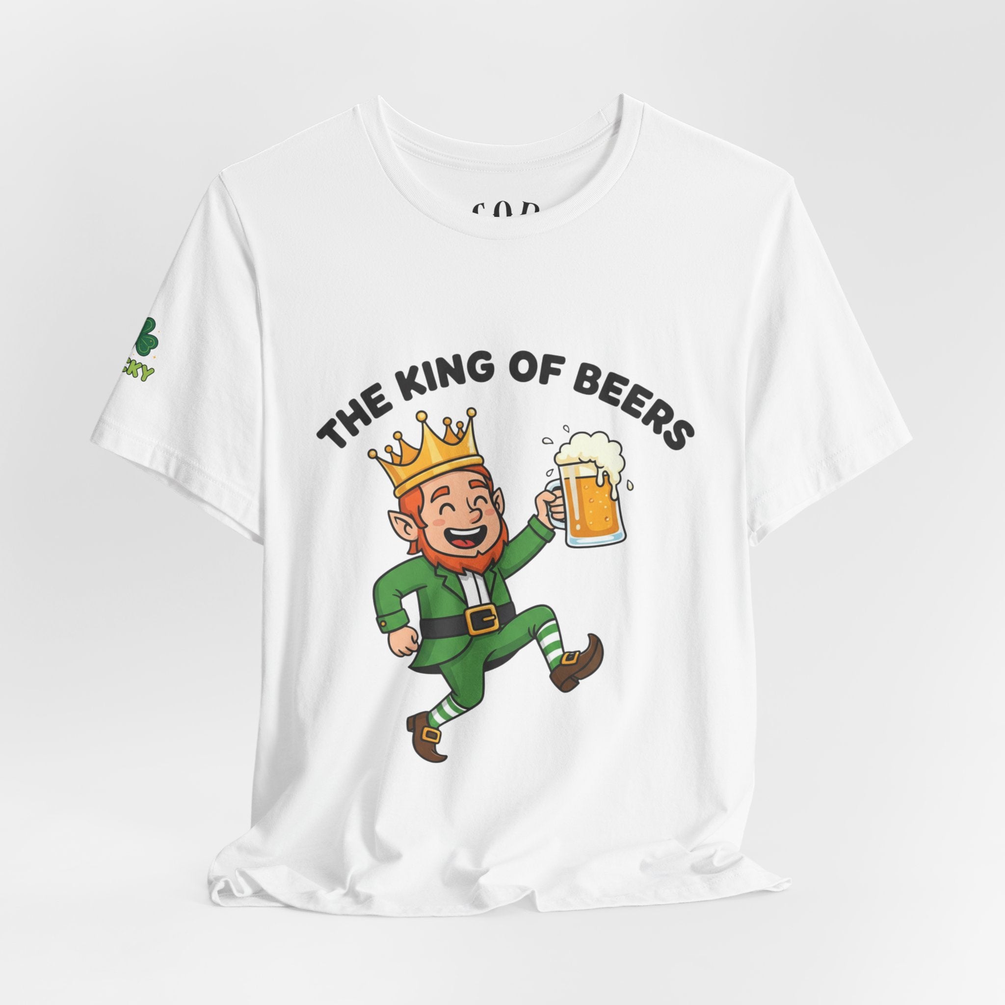 The King of Beers Tee | Leprechaun Holding Beer, St. Patrick's Day Shirt