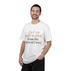 T-Shirt — “I Get My Popcorn From The Apricot Tree” Script Graphic Tee | Hymns | LDS |