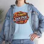 T-Shirt — "Ultimate Lock Pick" Fiery Logo Graphic Tee