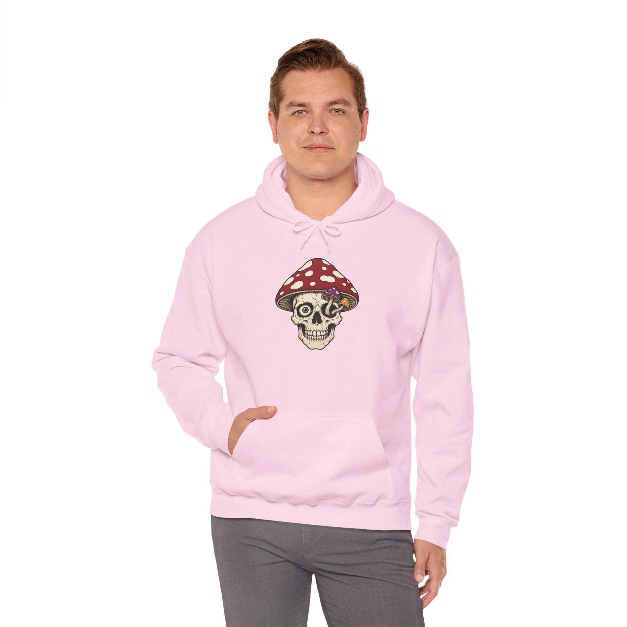 Mushroom Skull Hoodie — Gothic Mushroom Graveyard RIP Pullover