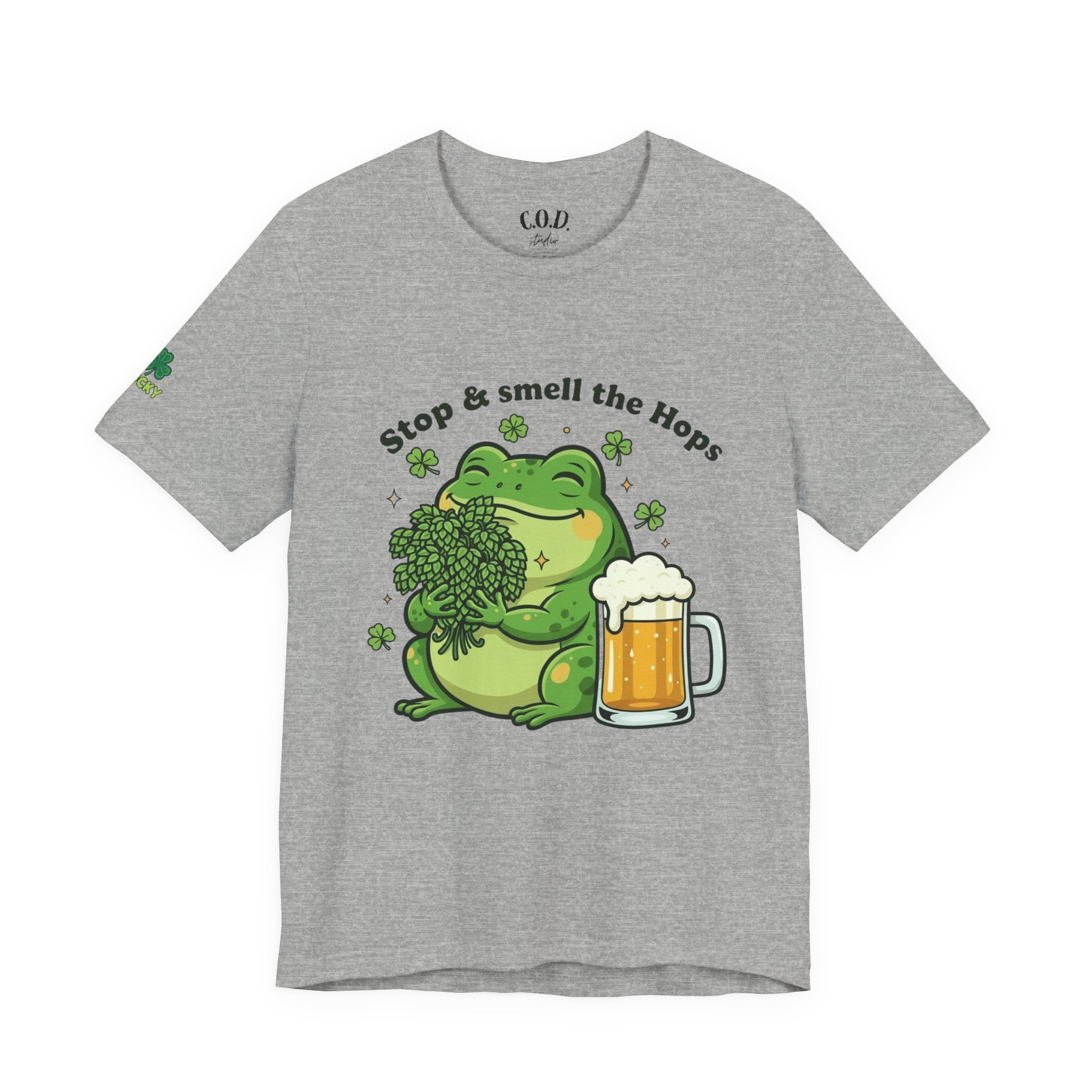 Stop & Smell the Hops Frog T-Shirt | Beer Brewing Graphic Tee