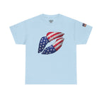 American Flag Kiss T‑Shirt – Patriotic USA Lip Print Tee for 4th of July