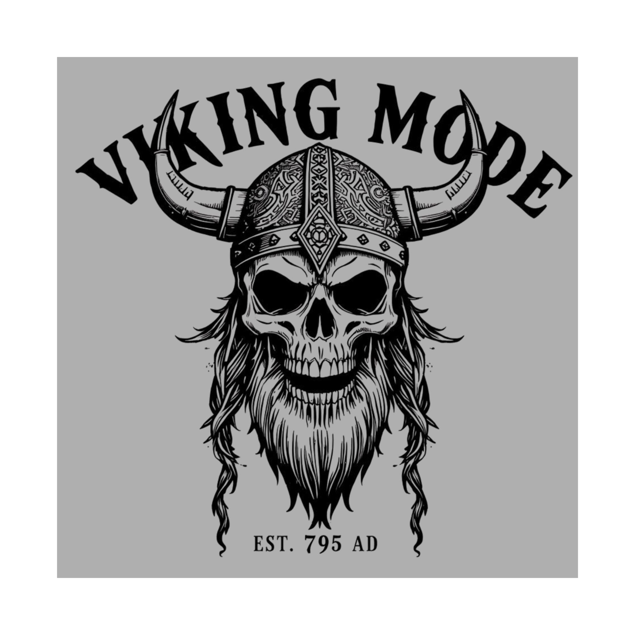 Viking Mode Skull Poster | Matte Vertical Poster