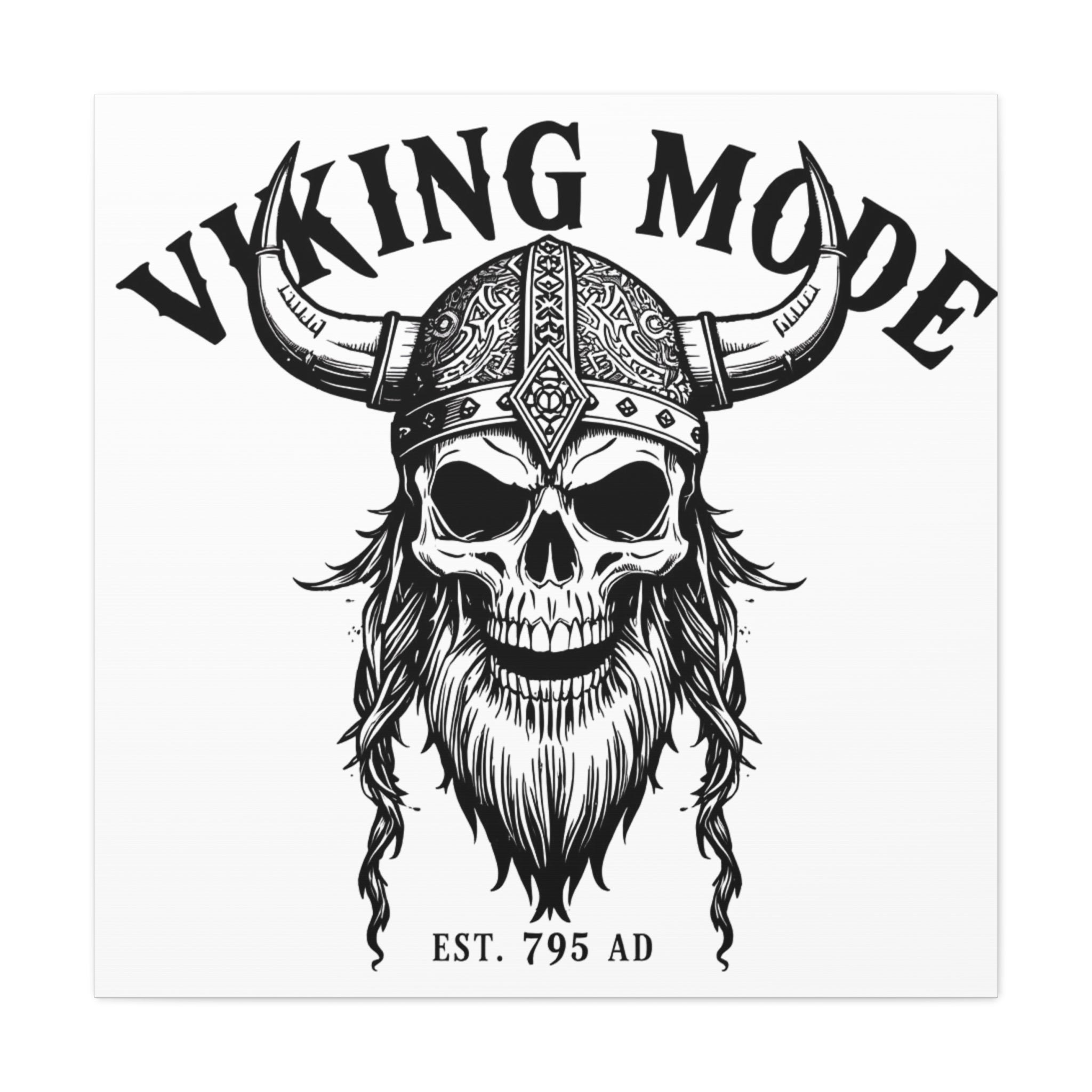 Viking Mode Skull Helmet Matte Canvas