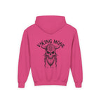 Viking Mode Skull with Horned Helmet Hoodie | Youth Hoodie