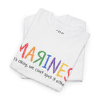 Marines Crayon Tee — “It’s okay, we can’t spell it either” Military Humor T-Shirt