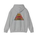 Food Pyramid Design Hoodie | Beans Bacon Whiskey Lard Illustration