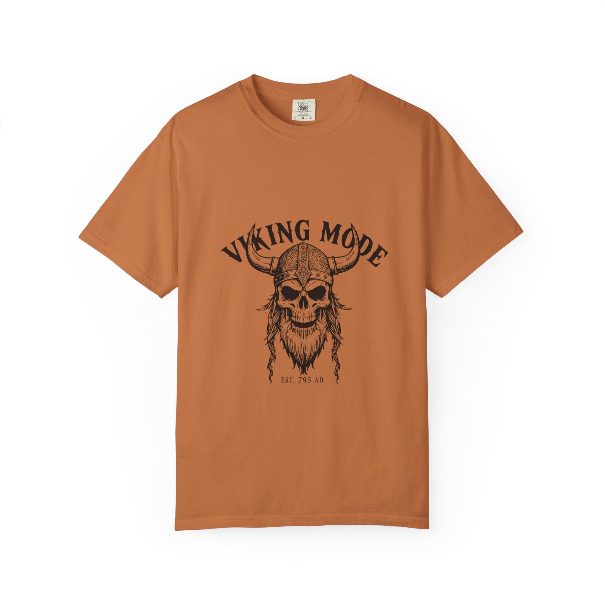 Viking Mode Skull Viking T-shirt | Norse Helmet Skull Graphic Tee