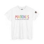 Marines Crayon Tee — “It’s okay, we can’t spell it either” Military Humor T-Shirt
