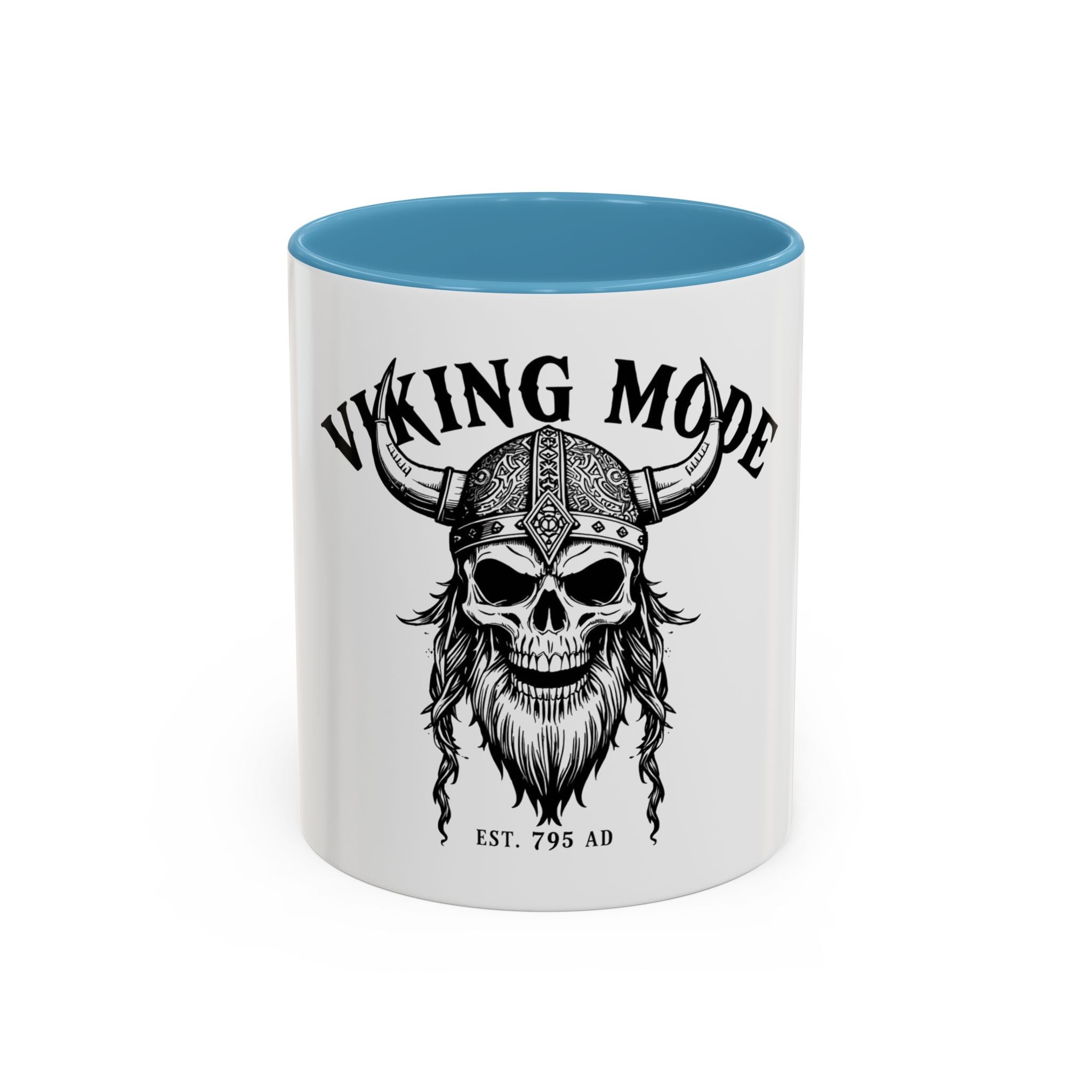 Viking Mode Skull Viking Mug | Accent Coffee Mug 11oz 15oz