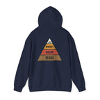Food Pyramid Design Hoodie | Beans Bacon Whiskey Lard Illustration