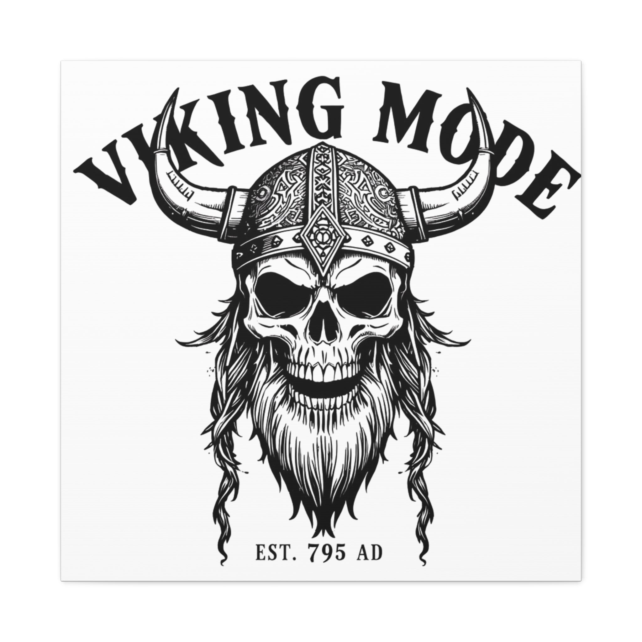 Viking Mode Skull Helmet Matte Canvas