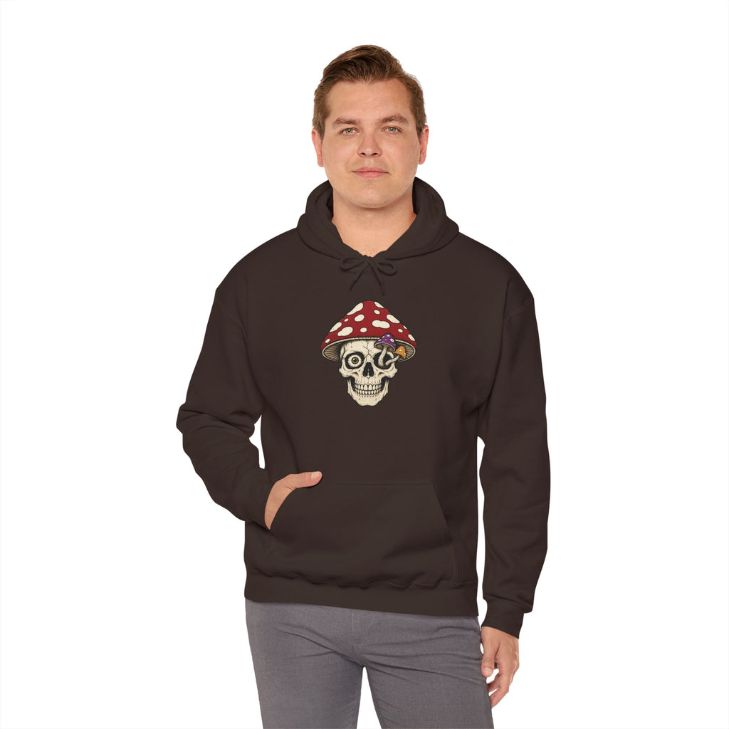 Mushroom Skull Hoodie — Gothic Mushroom Graveyard RIP Pullover