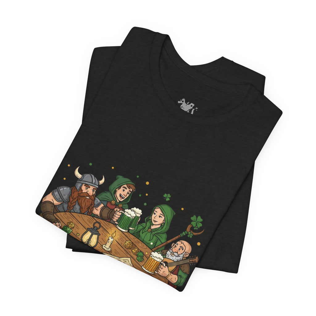 D&D Party at Tavern Table T-Shirt | St. Patrick's Day - Fantasy RPG Dice Roleplay Tee