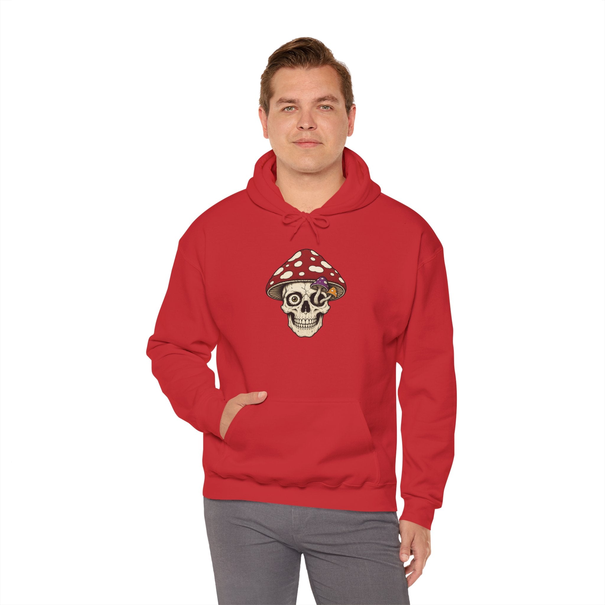 Mushroom Skull Hoodie — Gothic Mushroom Graveyard RIP Pullover