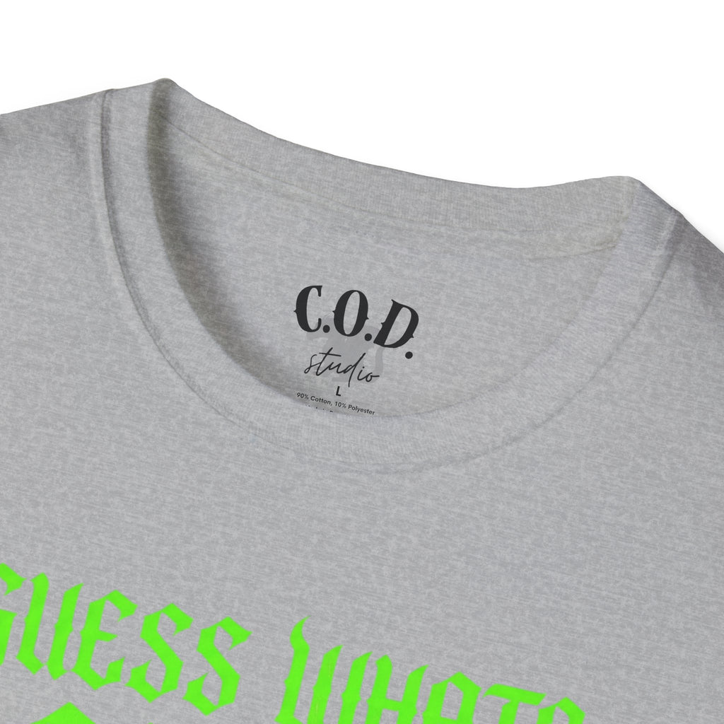 Nobody Cares T‑Shirt — Neon Green "Guess What? Nobody Cares!" Graphic Tee