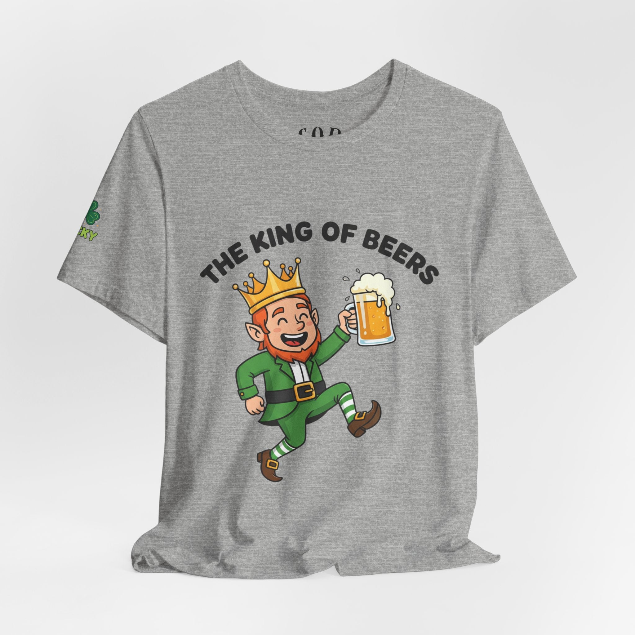 The King of Beers Tee | Leprechaun Holding Beer, St. Patrick's Day Shirt