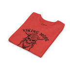 Viking Mode Youth T‑Shirt — Skull Horned Helmet Graphic Tee for Kids