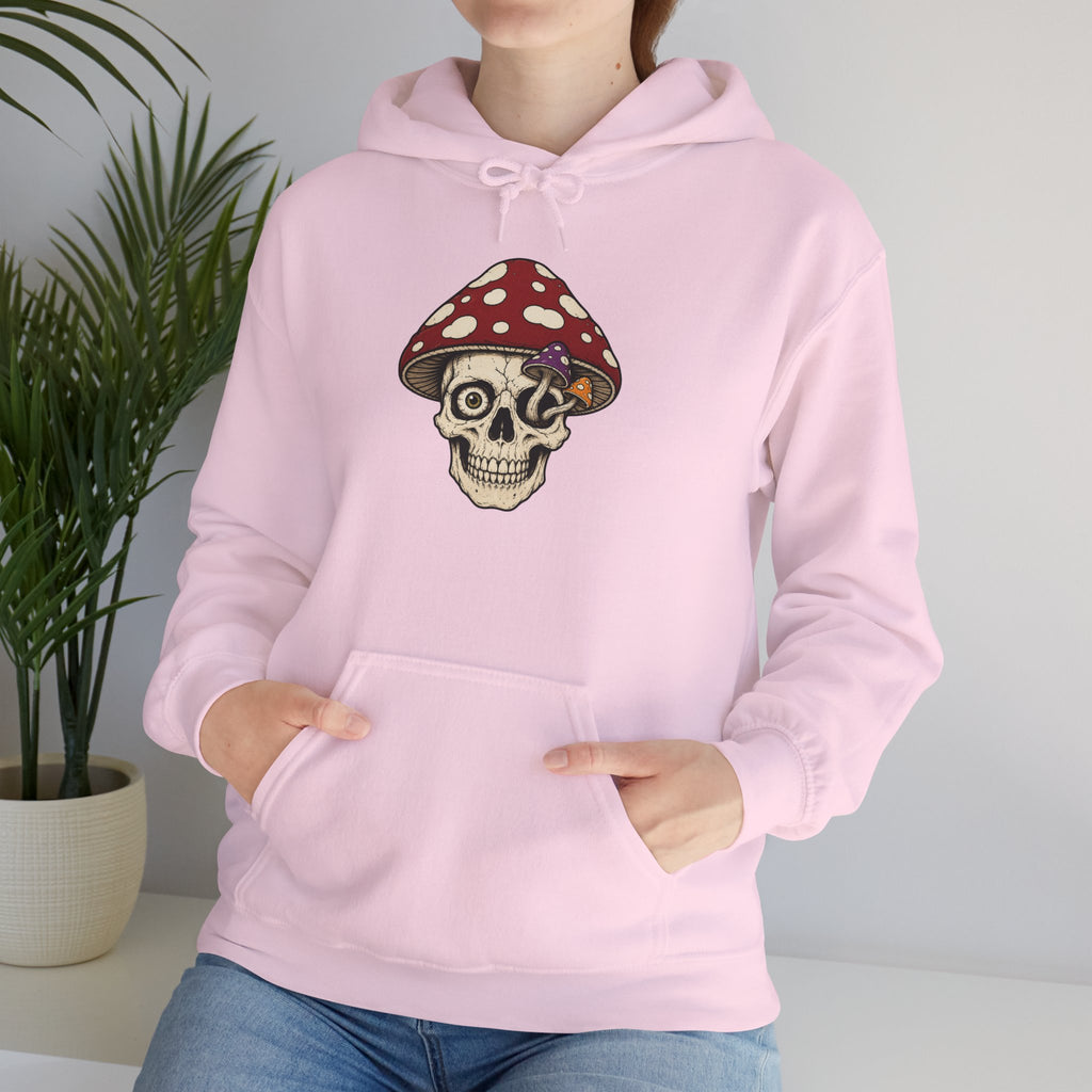 Mushroom Skull Hoodie — Gothic Mushroom Graveyard RIP Pullover