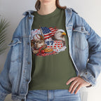 Patriotic Eagle American Flag T-Shirt — USA 1776 Military Tribute Tee