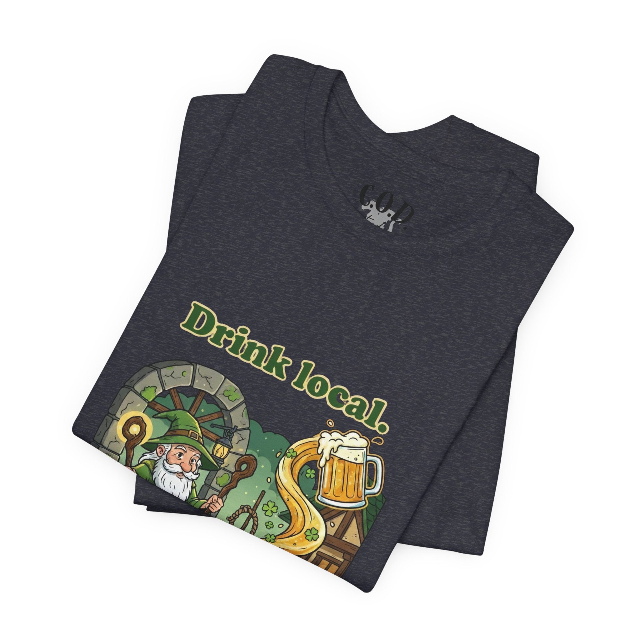Drink local, Drink well T-Shirt | St. Patrick's Day Wizard beer design