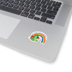 Taste the Rainbow Dragon Sticker | Kiss-Cut Sticker, Rainbow Dragon Decal Eating a Leprechaun