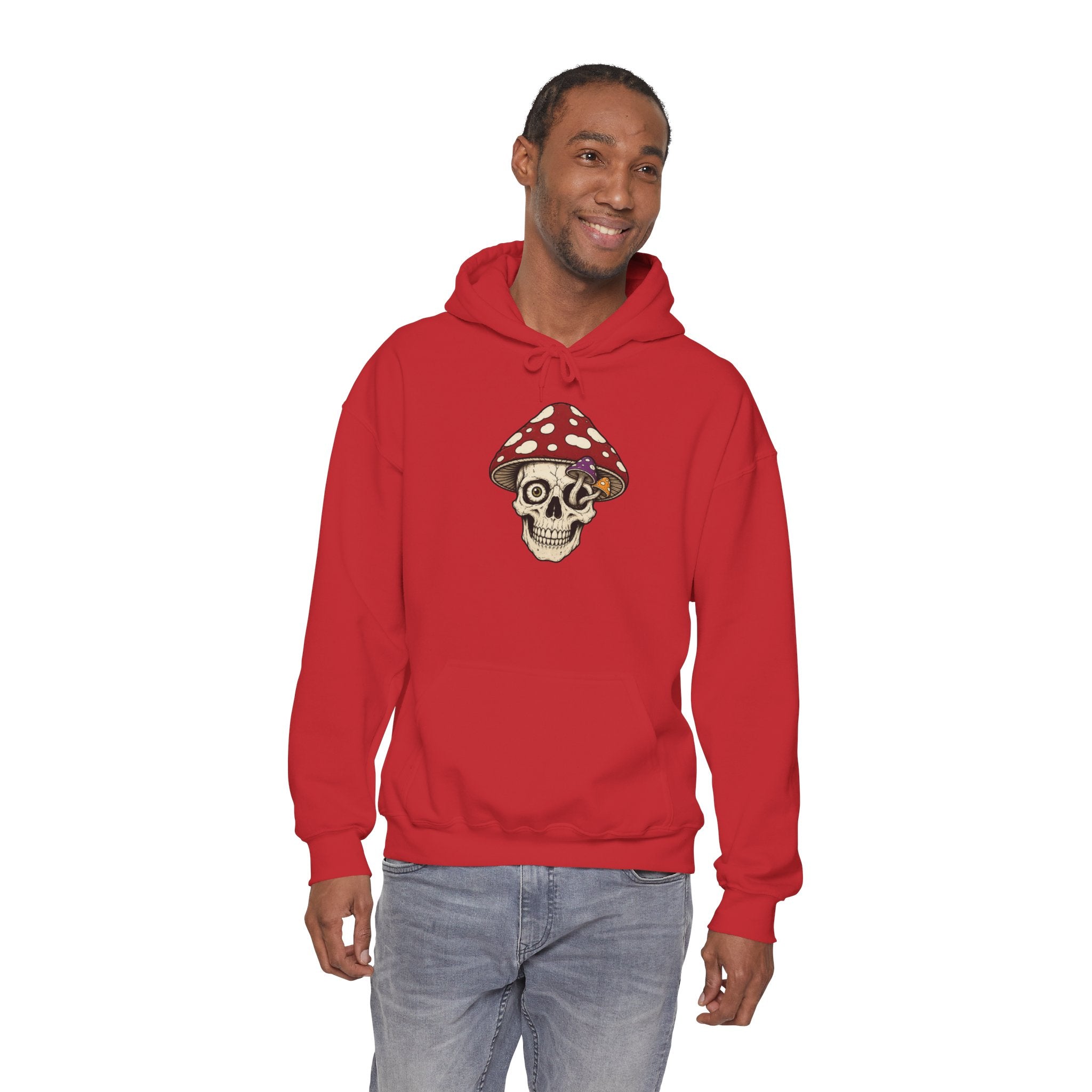 Mushroom Skull Hoodie — Gothic Mushroom Graveyard RIP Pullover