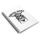 Viking Mode Skull Helmet Spiral Notebook | Ruled Journal
