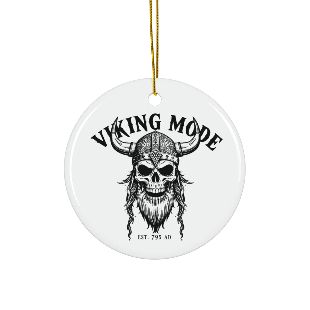 Viking Mode Skull Helmet ornament | Ceramic Ornament